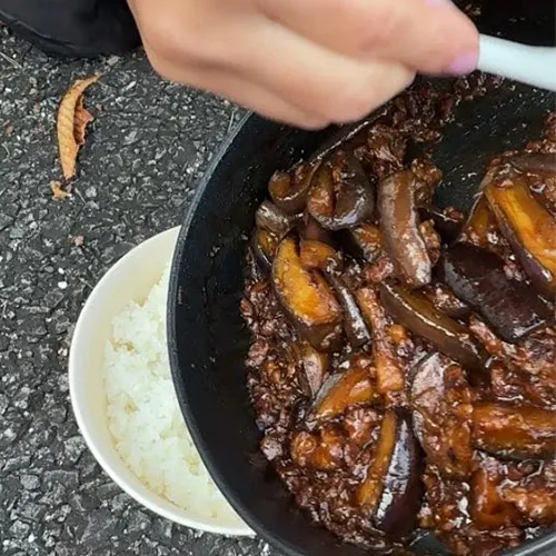 麻婆茄子丼6